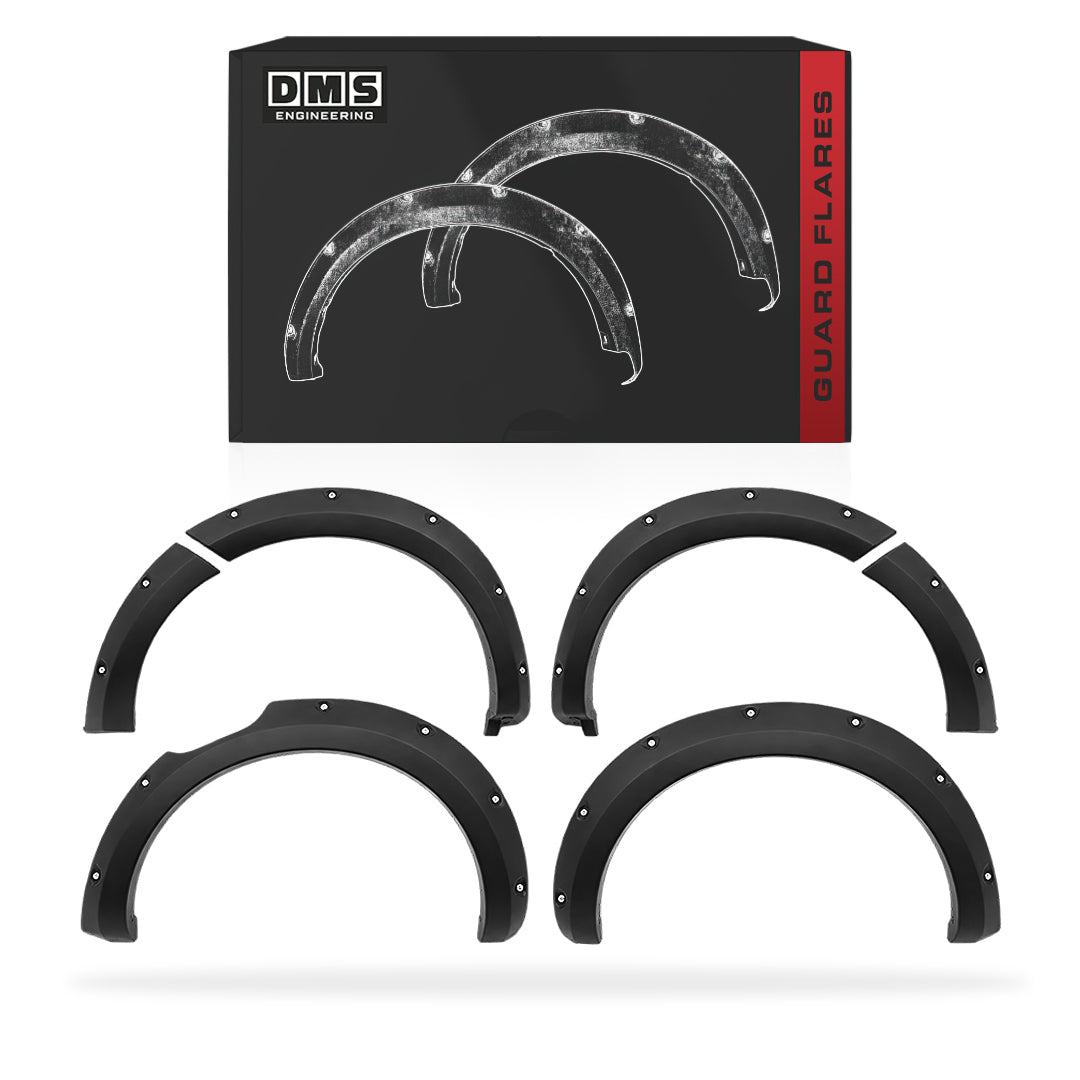 Nissan Navara D23 NP300 (2021 - 2025) 6pcs. Matte Black Guard Flares LH + RH