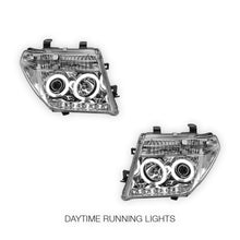 Nissan Navara D40 (2005 - 2009) Crystal CCFL Angel Eyes Projector Headlights LH + RH