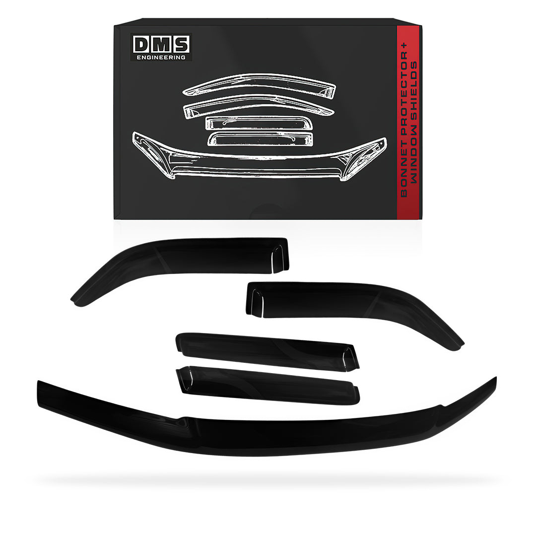Nissan Navara D40 (2005 - 2010) Bonnet Protector + Weather Shields