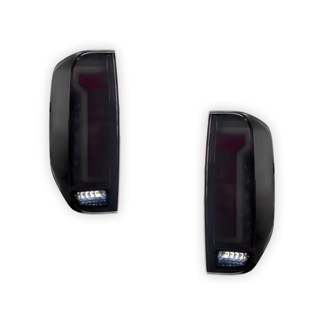 Nissan Navara D40 (2005 - 2014) Sequential Smoked 3D Stripe Bar Full LED Tail Lights LH + RH