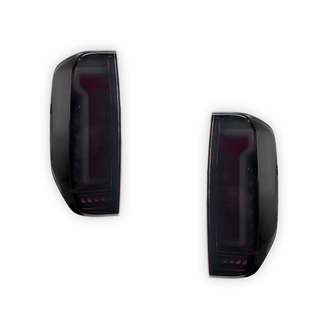 Nissan Navara D40 (2005 - 2014) Sequential Smoked 3D Stripe Bar Full LED Tail Lights LH + RH