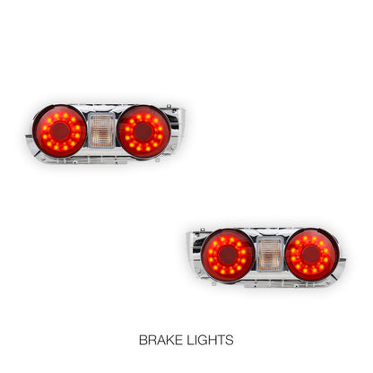 Nissan Skyline R32 (1991 - 1993) GTR Style Clear Red LED Tail Lights LH + RH