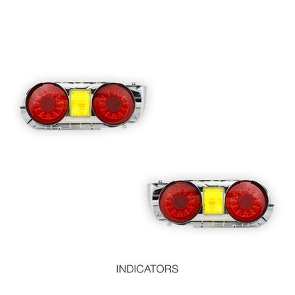 Nissan Skyline R32 (1991 - 1993) GTR Style Clear Red LED Tail Lights LH + RH