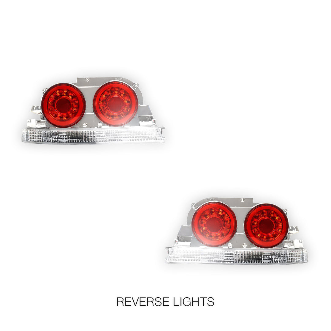 Nissan Skyline R33 (1993 - 1998) GTR Style Clear Red LED Tail Lights LH + RH