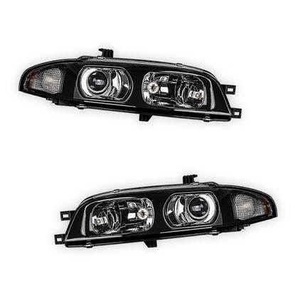 Nissan Skyline R33 (1993 - 1998) JDM Black OE Projector Headlights LH + RH