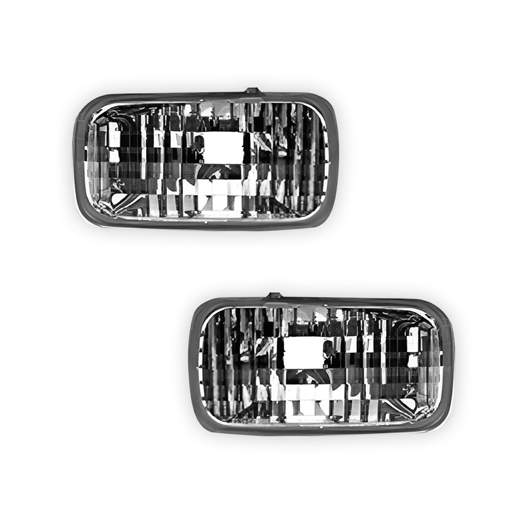 Nissan Skyline R34 (1998 - 2002) Smoked / Crystal Front Bumper Bar Turn Signal Indicator Lights LH + RH