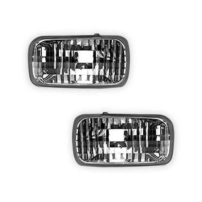 Nissan Skyline R34 (1998 - 2002) Smoked / Crystal Front Bumper Bar Turn Signal Indicator Lights LH + RH