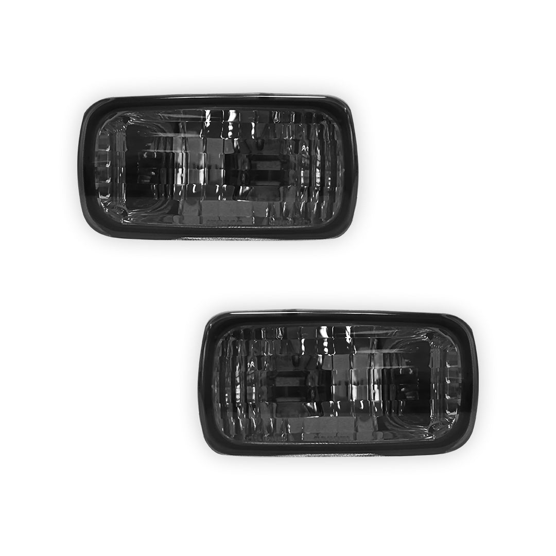 Nissan Skyline R34 (1998 - 2002) Smoked / Crystal Front Bumper Bar Turn Signal Indicator Lights LH + RH