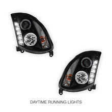 Nissan Skyline V35 Coupe (2003 - 2008) Black LED DRL Projector Headlights LH + RH
