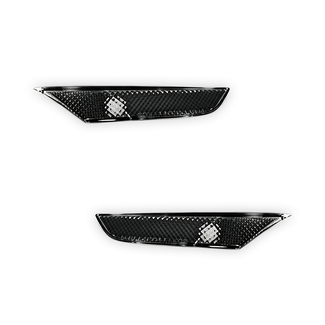 Nissan Skyline V35 (2001 - 2006) Black / Crystal Bumper Side Turn Signal Indicator Marker Lights RH + LH