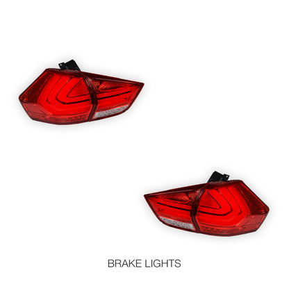 Nissan X-Trail T32 (2014 - 2017) Full Smoked 3D Stripe Bar Full LED Tail Lights LH + RH
