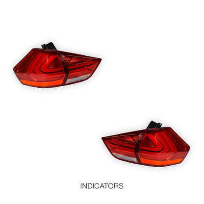 Nissan X-Trail T32 (2014 - 2017) Full Smoked 3D Stripe Bar Full LED Tail Lights LH + RH