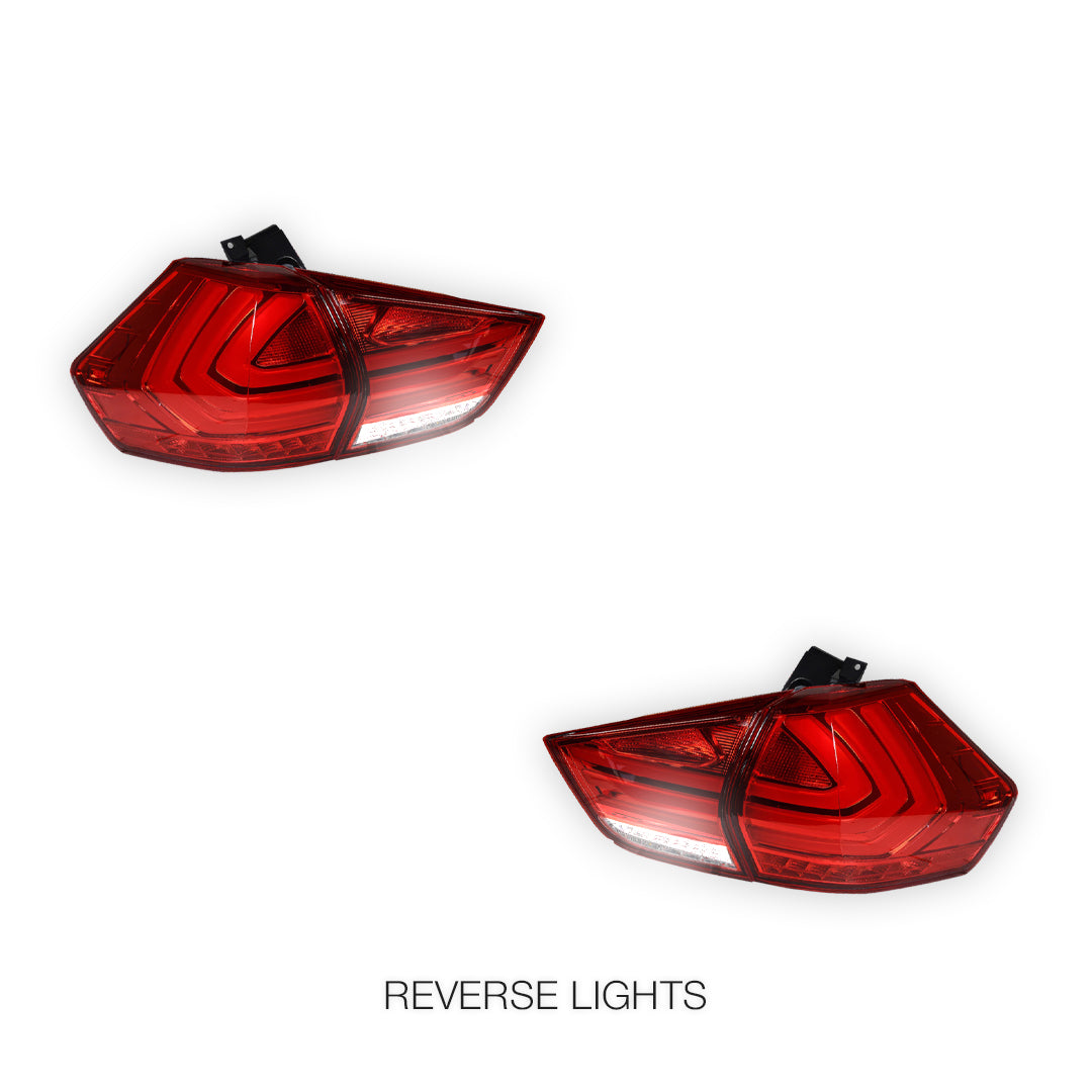 Nissan X-Trail T32 (2014 - 2017) Full Smoked 3D Stripe Bar Full LED Tail Lights LH + RH