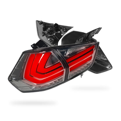 Nissan X-Trail T32 (2014 - 2017) Full Smoked 3D Stripe Bar Full LED Tail Lights LH + RH