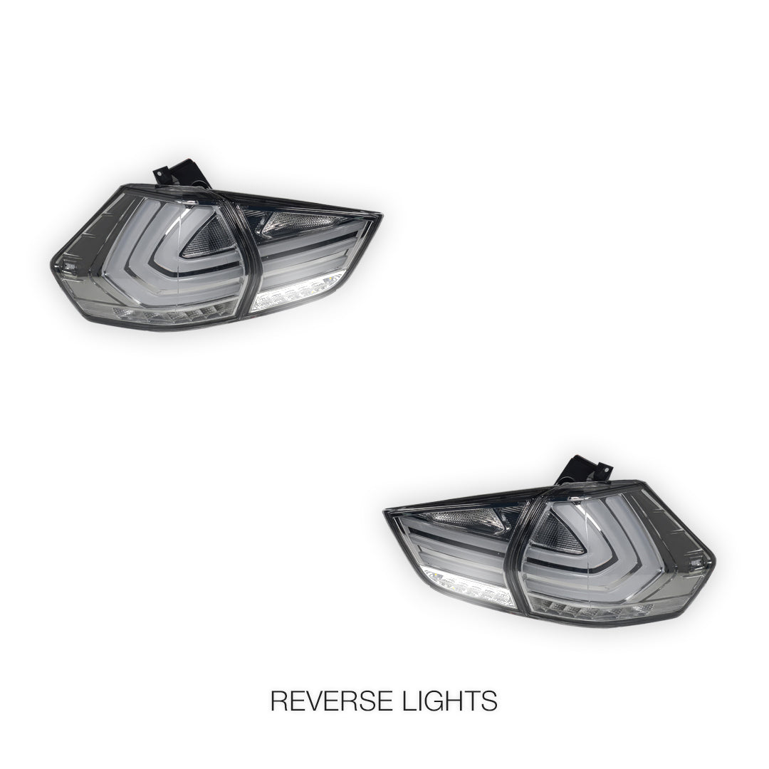 Nissan X-Trail T32 (2014 - 2017) Full Smoked 3D Stripe Bar Full LED Tail Lights LH + RH