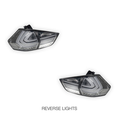 Nissan X-Trail T32 (2014 - 2017) Full Smoked 3D Stripe Bar Full LED Tail Lights LH + RH
