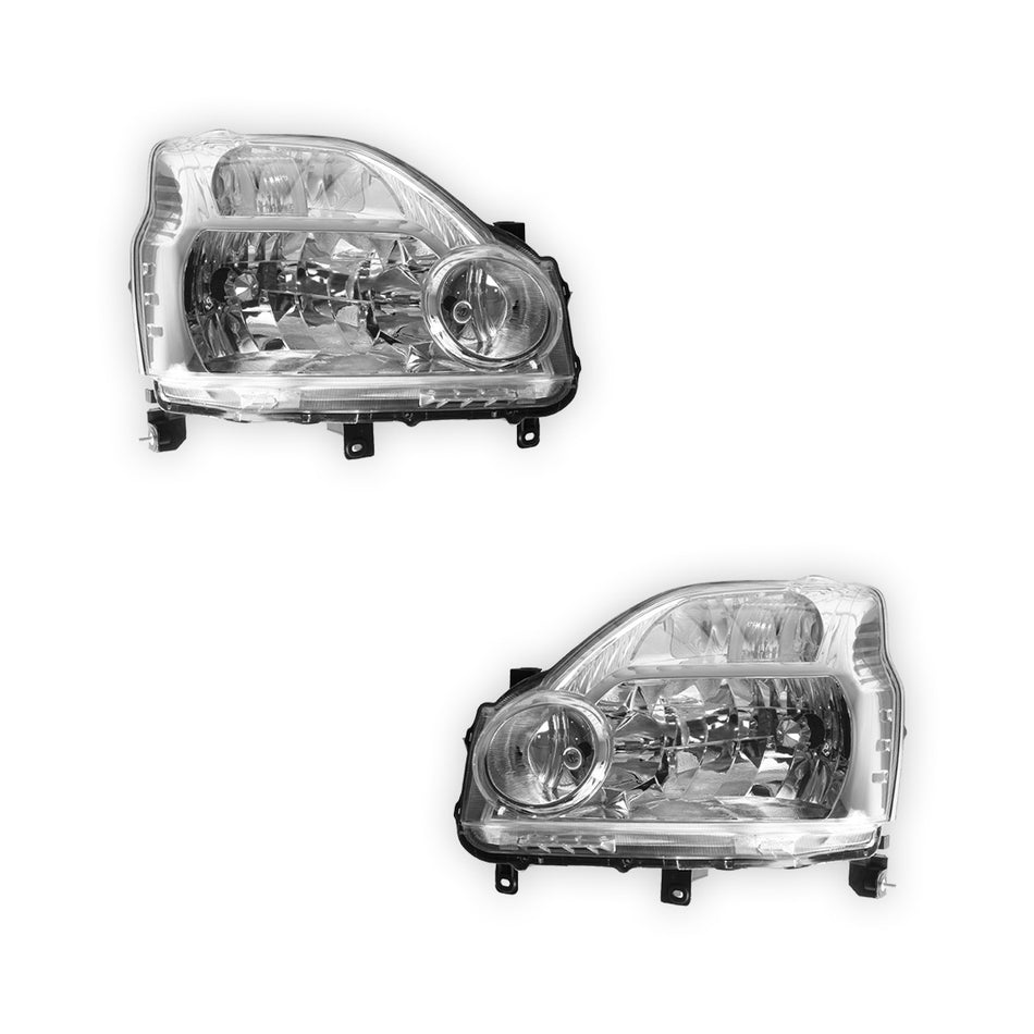 Nissan X-Trail T31 (2007 - 2010) Chrome Halogen OEM Style Headlights LH + RH