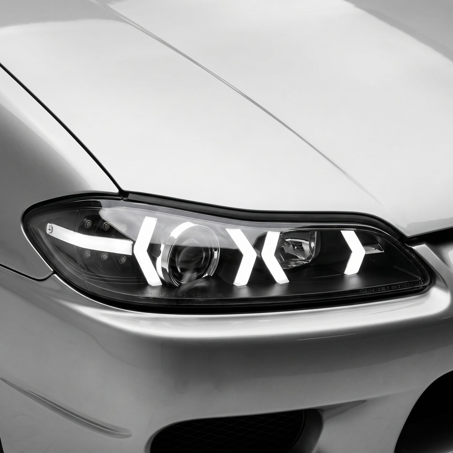 Nissan 200SX S15 (1999 - 2002) LED 3D DRL Bar Projector Headlights LH + RH