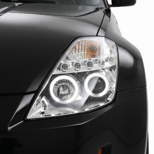 Nissan 350Z Z33 Series 1 (2003 - 2005) Crystal Clear Angel Eyes Projector Headlights LH + RH