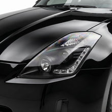 Nissan 350Z Z33 Series 1 (2003 - 2005) JDM Black LED DRL Projector Headlights LH + RH