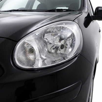 Nissan Micra K13 (2010 - 2015) Clear / Black Xenon OEM Style Headlights LH + RH