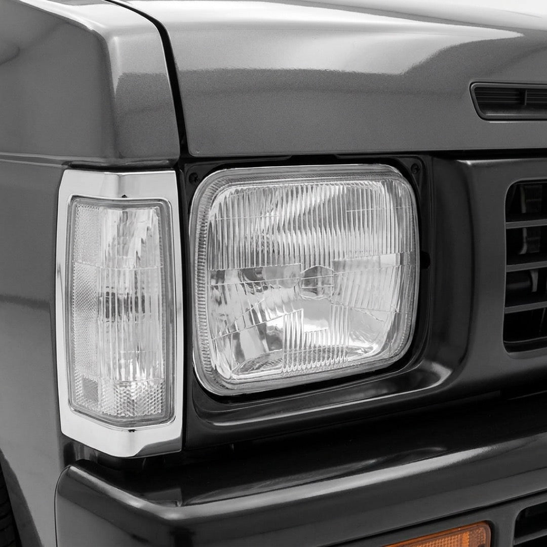 Nissan Navara D21 (1986 - 1997) Headlights with H4 Globe Glass Lens LH + RH
