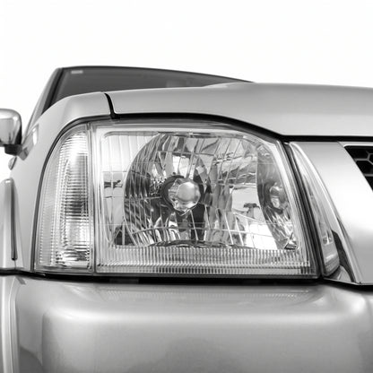 Nissan Navara D22 (1999 - 2001) OEM Style Headlights LH + RH installed close-up
