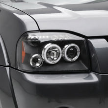Nissan Navara D22 (2003 - 2014) Black Angel Eyes Projector Headlights LH + RH