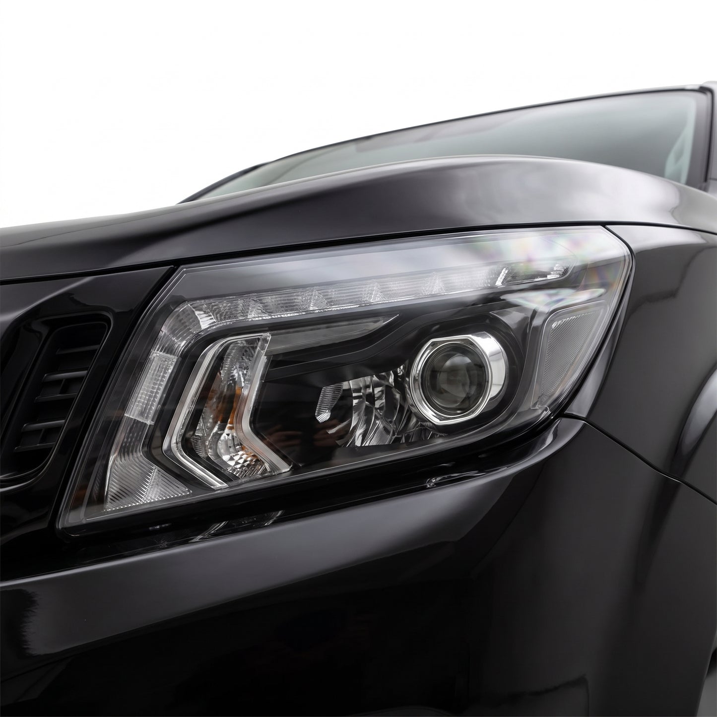 Nissan Navara D23 NP300 (2019 - 2025) Black LED OEM Style Headlights LH + RH
