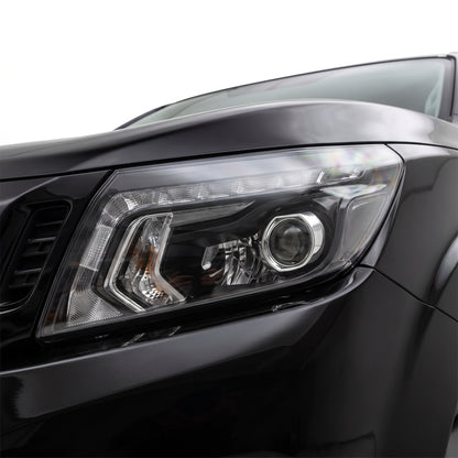 Nissan Navara D23 NP300 (2019 - 2025) Black LED OEM Style Headlights LH + RH