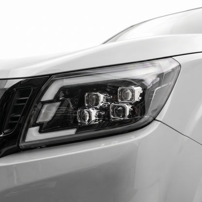 Nissan Navara D23 (2015 - 2020) LED DRL Projector Headlights LH + RH installed close-up
