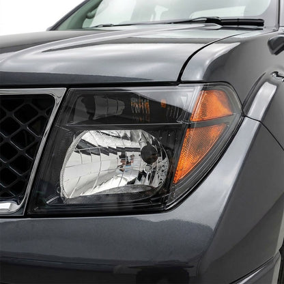Nissan Navara D40 Thai Built (2008 - 2014) Black OEM Style Headlights LH + RH