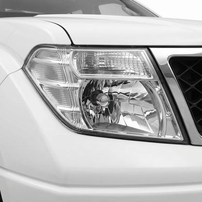 Nissan Navara D40 (2010 - 2015) OEM Headlights LH + RH installed close-up