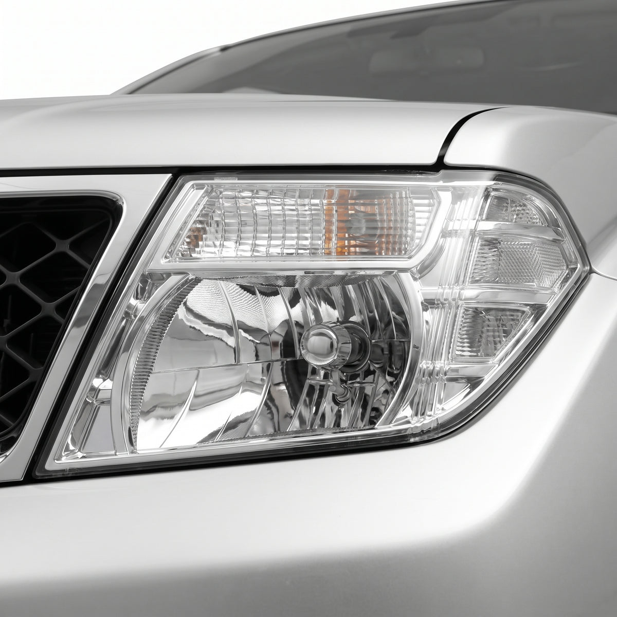 Nissan Navara D40 (2010 - 2015) OEM Style Headlights LH + RH installed close-up