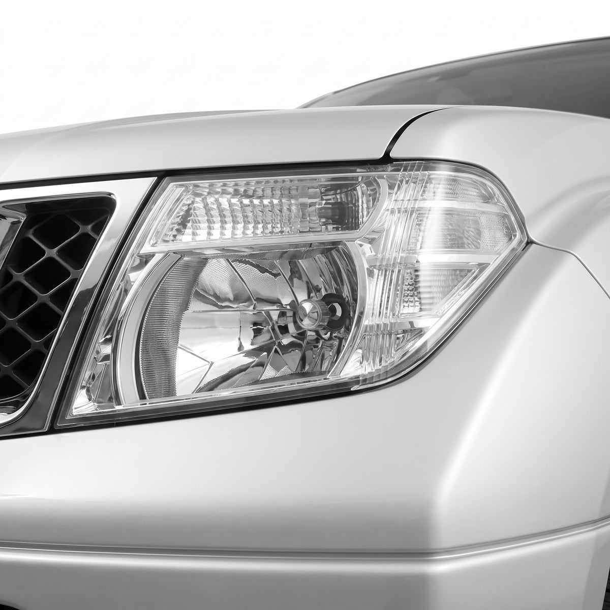 Nissan Pathfinder R51M Spain Built (2010 - 2013) Chrome OEM Style Headlights LH + RH installed close-up