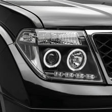 Nissan Pathfinder R51 (2005 - 2009) Black CCFL Angel Eyes Projector Headlights LH + RH