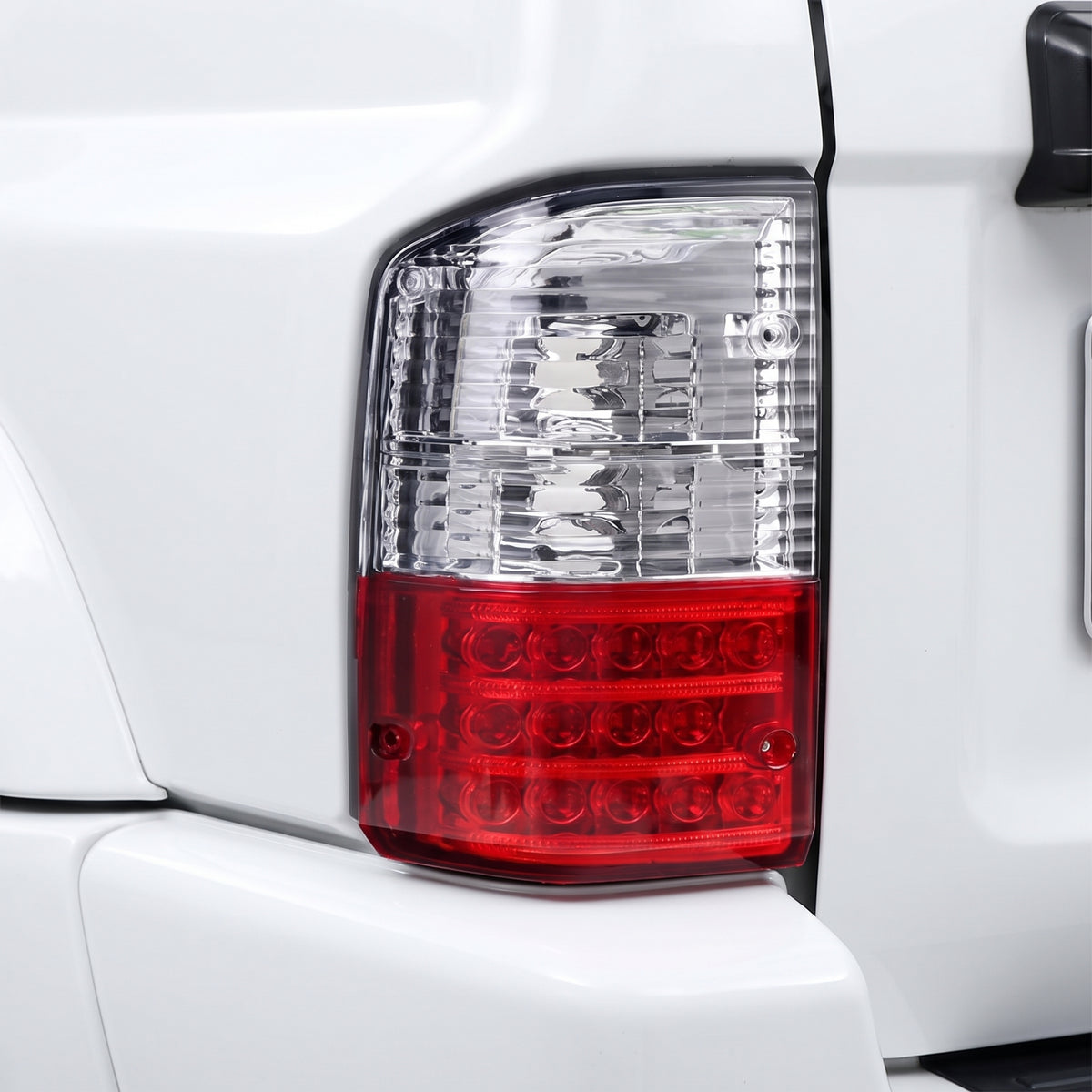 Nissan Patrol GQ (1988 - 1997) Clear and Red LED Tail Lights LH + RH installed
