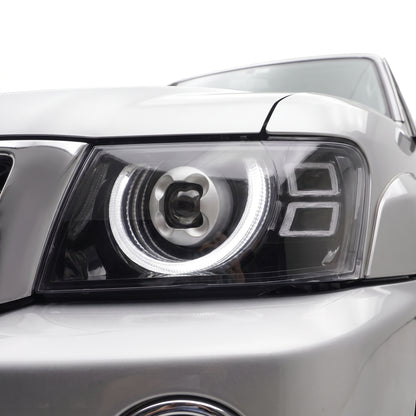 Nissan Patrol GU MK4 / Y61 (2005 - 2016) Full LED Headlights LH + RH installed close-up