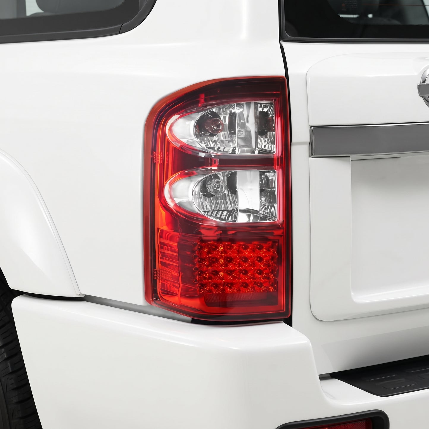 Nissan Patrol GU (1997 - 2004) Clear Red LED Tail Lights LH + RH