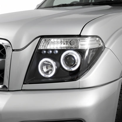 Nissan R51 Pathfinder Wagon (2005 - 2012) Halo Angel Eyes Headlights LH + RH installed