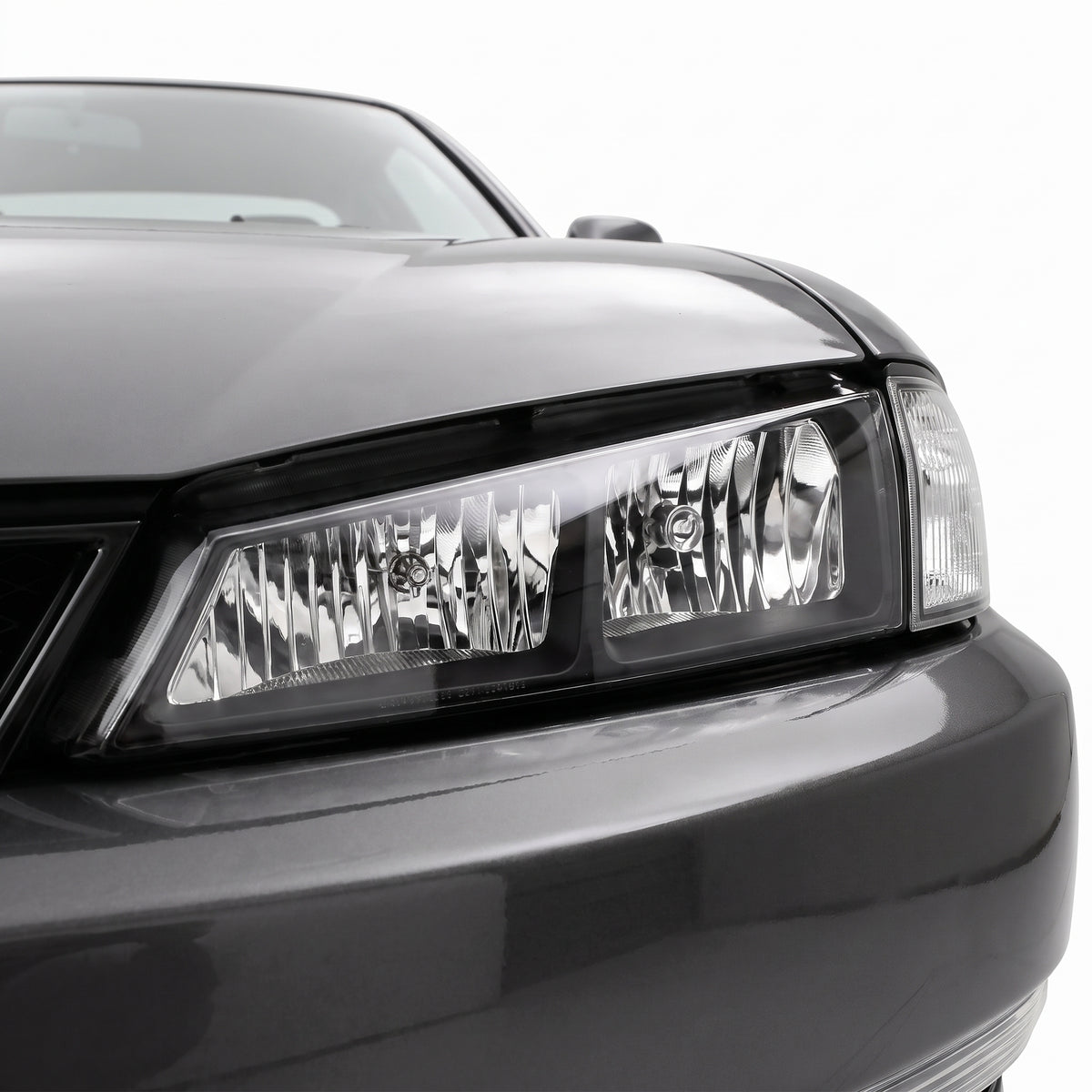 Nissan Silvia S14 (1997 - 1998) JDM Headlights with Smoked Corner LH + RH installed close-up