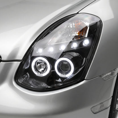 Nissan Skyline V35 (2003- 2008) LED DRL Angel-Eyes Projector Headlights LH + RH
