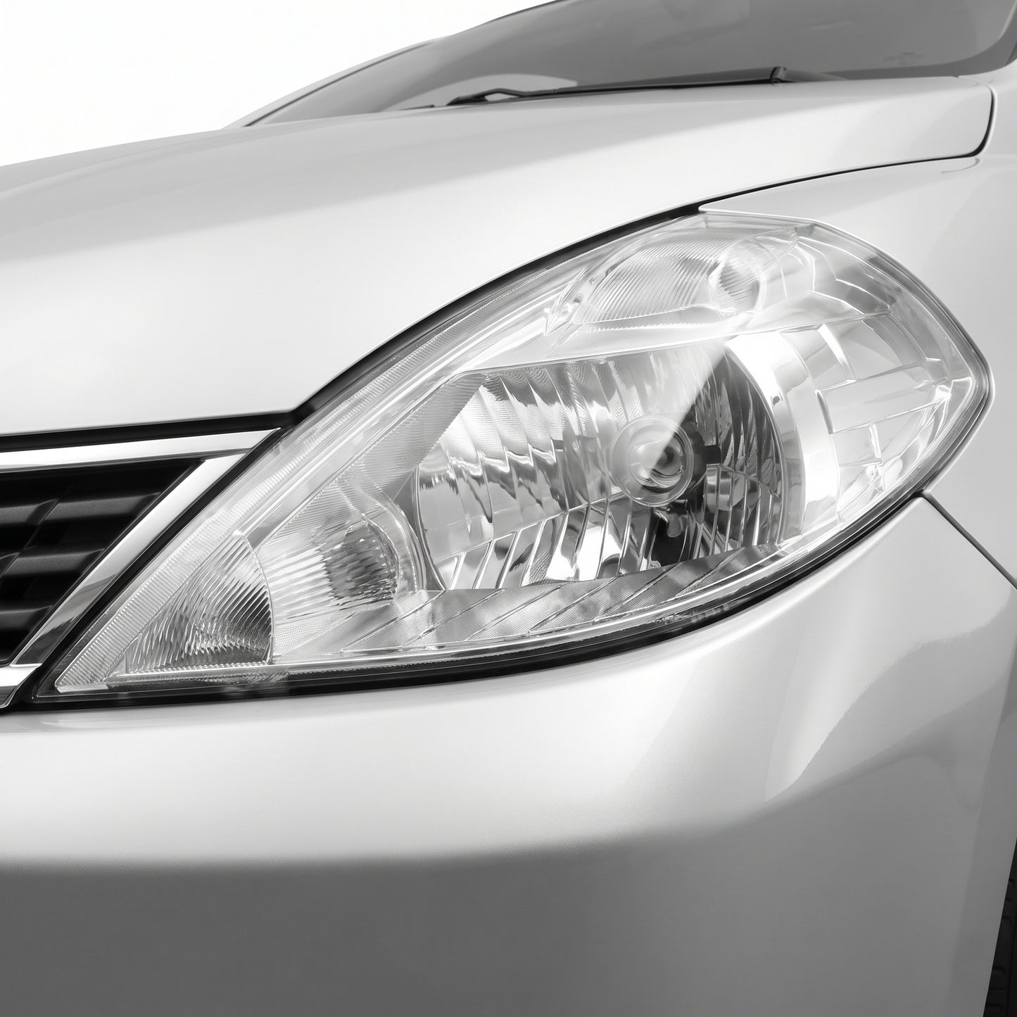 Nissan Tiida C11 (2009 - 2012) Chrome Halogen OEM Style Headlights LH + RH