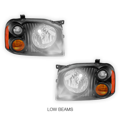 Nissan Navara D22 (2001 - 2015) Black Headlights LH + RH