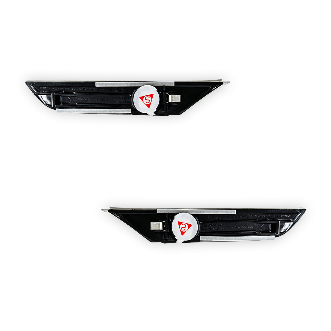 Nissan Skyline V35 (2001 - 2006) Black / Crystal Bumper Side Turn Signal Indicator Marker Lights RH + LH