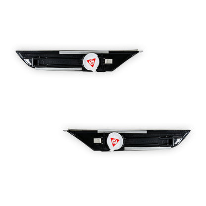Nissan Skyline V35 (2001 - 2006) Black / Crystal Bumper Side Turn Signal Indicator Marker Lights RH + LH