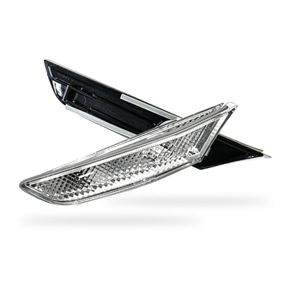 Nissan Skyline V35 (2001 - 2006) Black / Crystal Bumper Side Turn Signal Indicator Marker Lights RH + LH