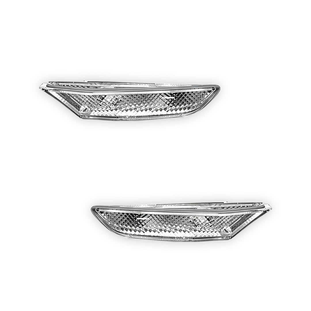 Nissan Skyline V35 (2001 - 2006) Black / Crystal Bumper Side Turn Signal Indicator Marker Lights RH + LH