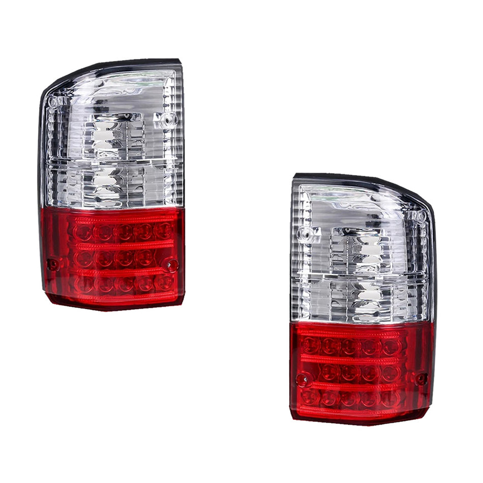 Nissan Patrol GQ (1988 - 1997) Clear and Red LED Tail Lights LH + RH