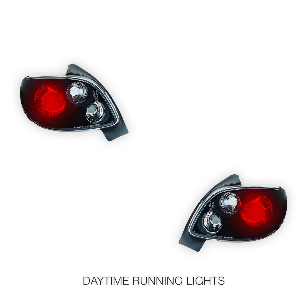 Peugeot 206 (1998 - 2006) Black Altezza Tail Lights LH + RH
